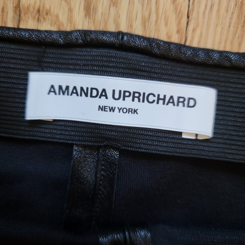 Amanda Uprichard X REVOLVE Malta Faux Black Leather Pants Size Large NWOT - Picture 10 of 15